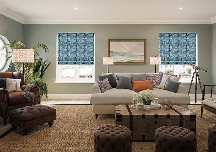 Melody Velvet, Blue Lagoon - Roman Blind - Image 8